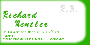 richard mentler business card